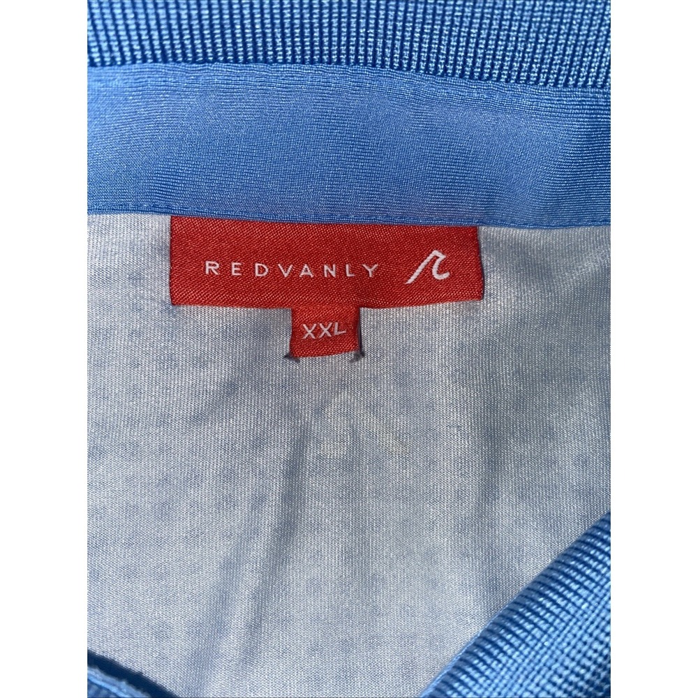 Redvanly Polo Shirt Mens Size XXL Blue Athletic Golf Performance Stretch - Picture 5 of 7
